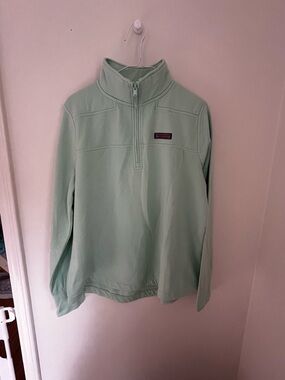 Vineyard Vines Mint/Seafoam Green Quarter-Zip Pullover NWT